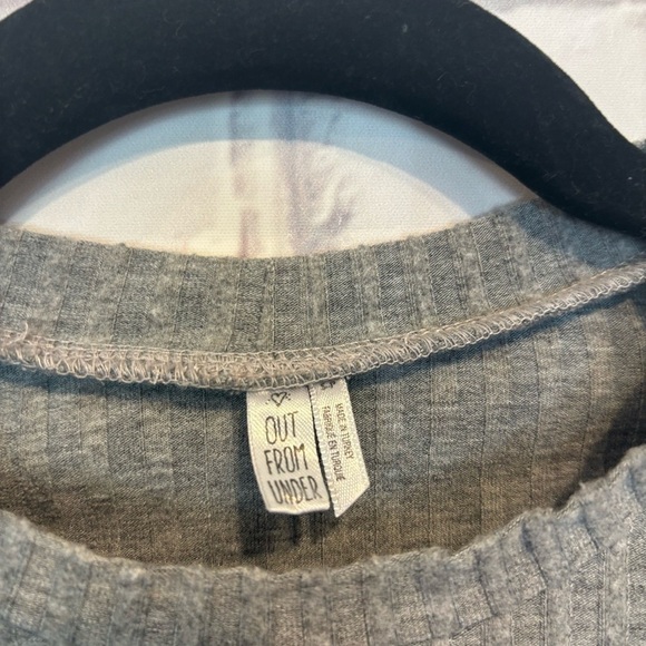 Urban outfitters Out From Under gray ribbed crew stretch bodysuit Size Small - Picture 5 of 6